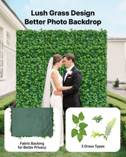 Artificial Plant Wall, 4 PCS 61 x 243.8 cm Artificial Boxwood Panels, Sun Protection Greenery Backdrop V952-RZZWQPJSPJS3I04L4001V0