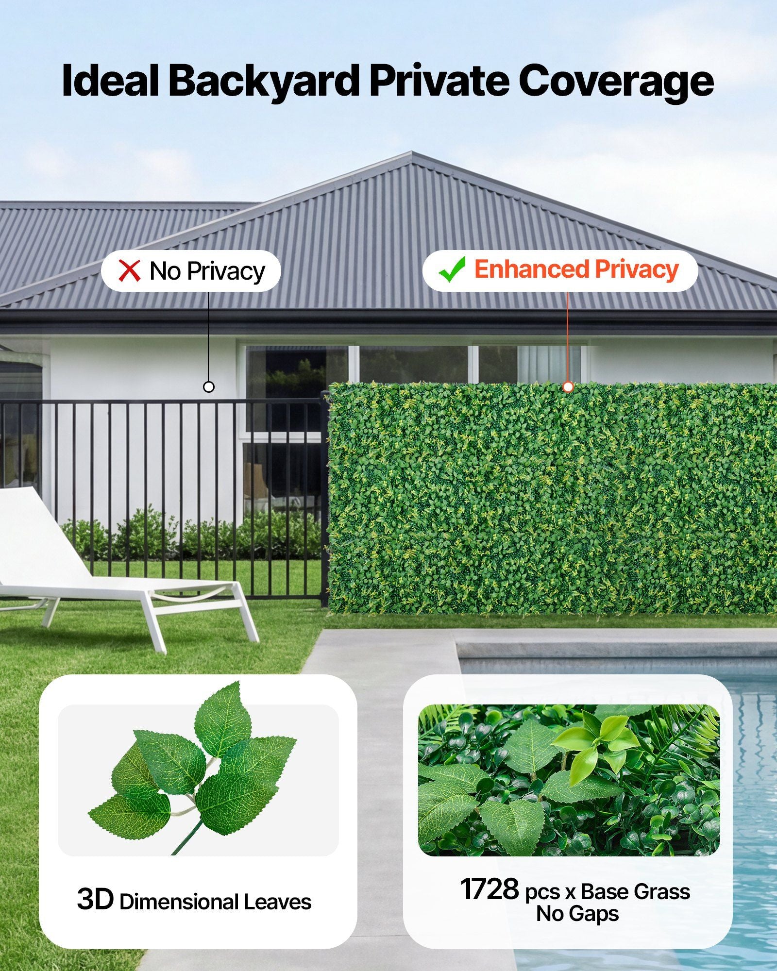 Artificial Plant Wall, 4 PCS 61 x 243.8 cm Artificial Boxwood Panels, Sun Protection Greenery Backdrop V952-RZZWQPJSPJS3I04L4001V0