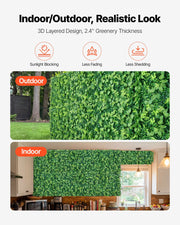 Artificial Plant Wall, 4 PCS 61 x 243.8 cm Artificial Boxwood Panels, Sun Protection Greenery Backdrop V952-RZZWQPJSPJS3I04L4001V0