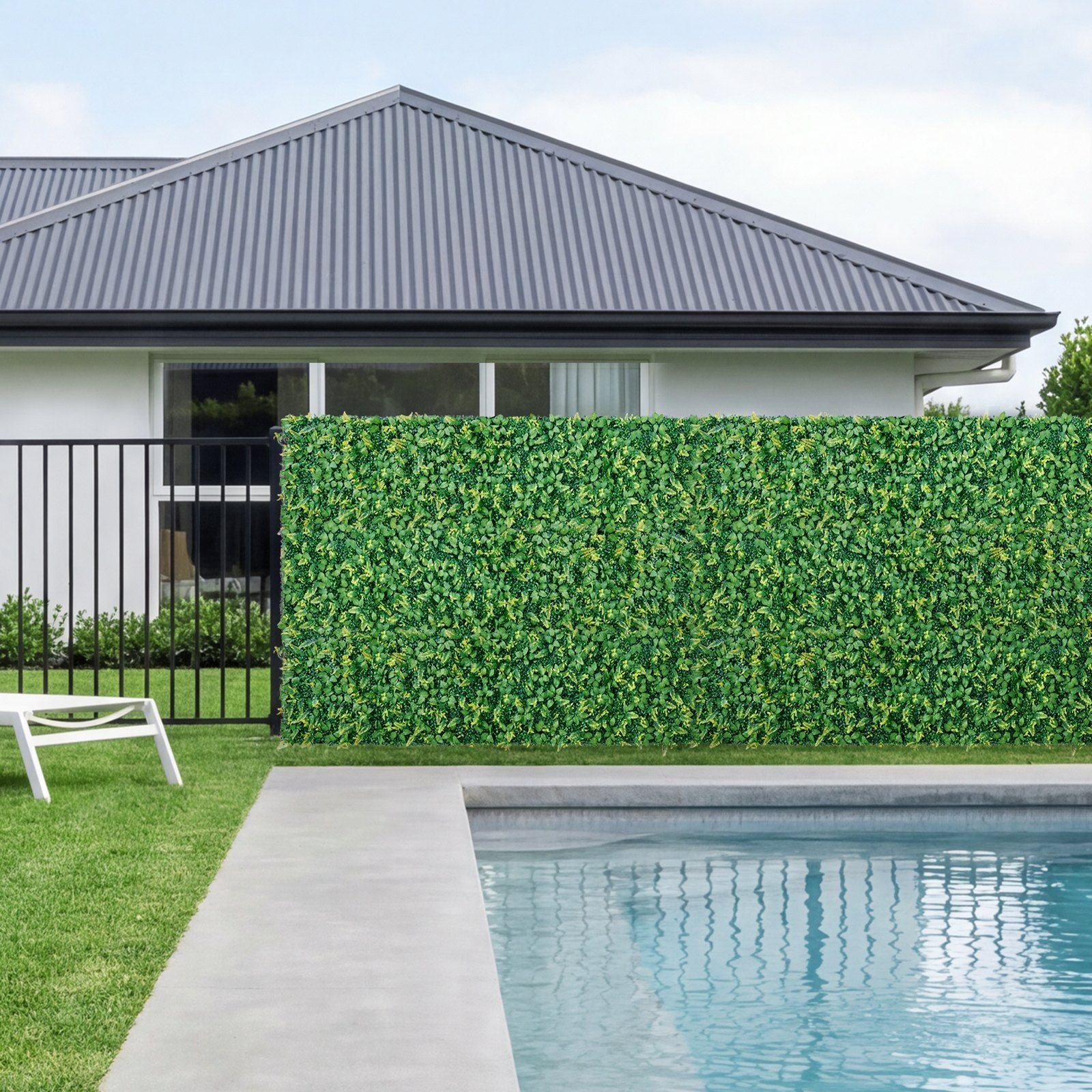 Artificial Plant Wall, 4 PCS 61 x 243.8 cm Artificial Boxwood Panels, Sun Protection Greenery Backdrop V952-RZZWQPJSPJS3I04L4001V0
