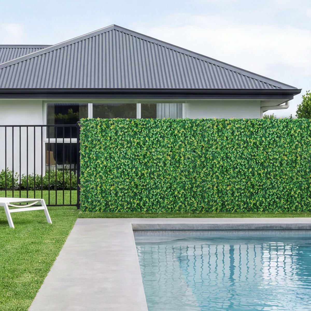 Artificial Plant Wall, 4 PCS 61 x 243.8 cm Artificial Boxwood Panels, Sun Protection Greenery Backdrop V952-RZZWQPJSPJS3I04L4001V0