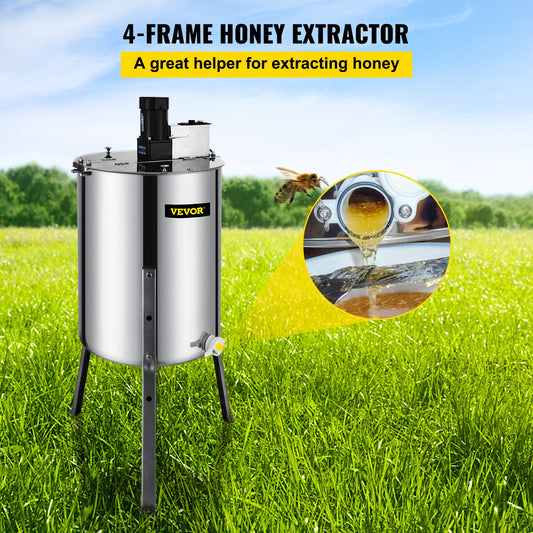 4 Frame Electric Honey Extractor Beekeeping 120 W Motor 2 Clear Lids V952-S-4XXDDYMJ0000001V3