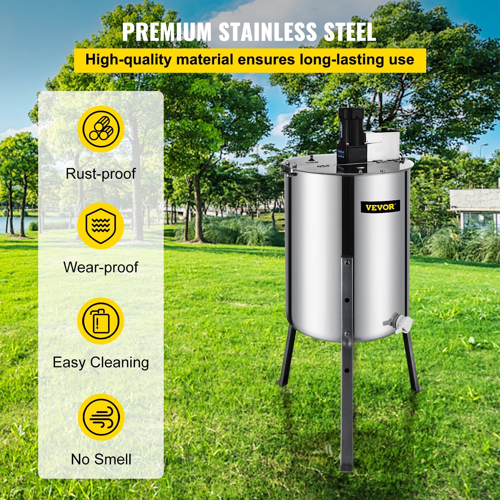 4 Frame Electric Honey Extractor Beekeeping 120 W Motor 2 Clear Lids V952-S-4XXDDYMJ0000001V3