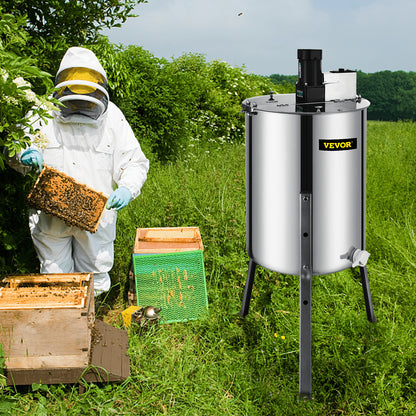 4 Frame Electric Honey Extractor Beekeeping 120 W Motor 2 Clear Lids V952-S-4XXDDYMJ0000001V3