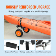 Foldable Kayak Cart Canoe Boat Carrier 250lbs Load with 10'' Solid Tires V952-S250LBS10INCHUJK2V0