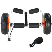 Foldable Kayak Cart Canoe Boat Carrier 250lbs Load with 10'' Solid Tires V952-S250LBS10INCHUJK2V0