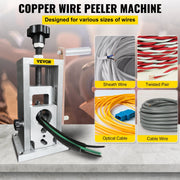 Wire Stripping Machine, 1.5-40 mm Drill Powered, Manual Copper Stripper w Heat Treated Steel Ultra Long V952-S420W15MM38MM1LM9V0