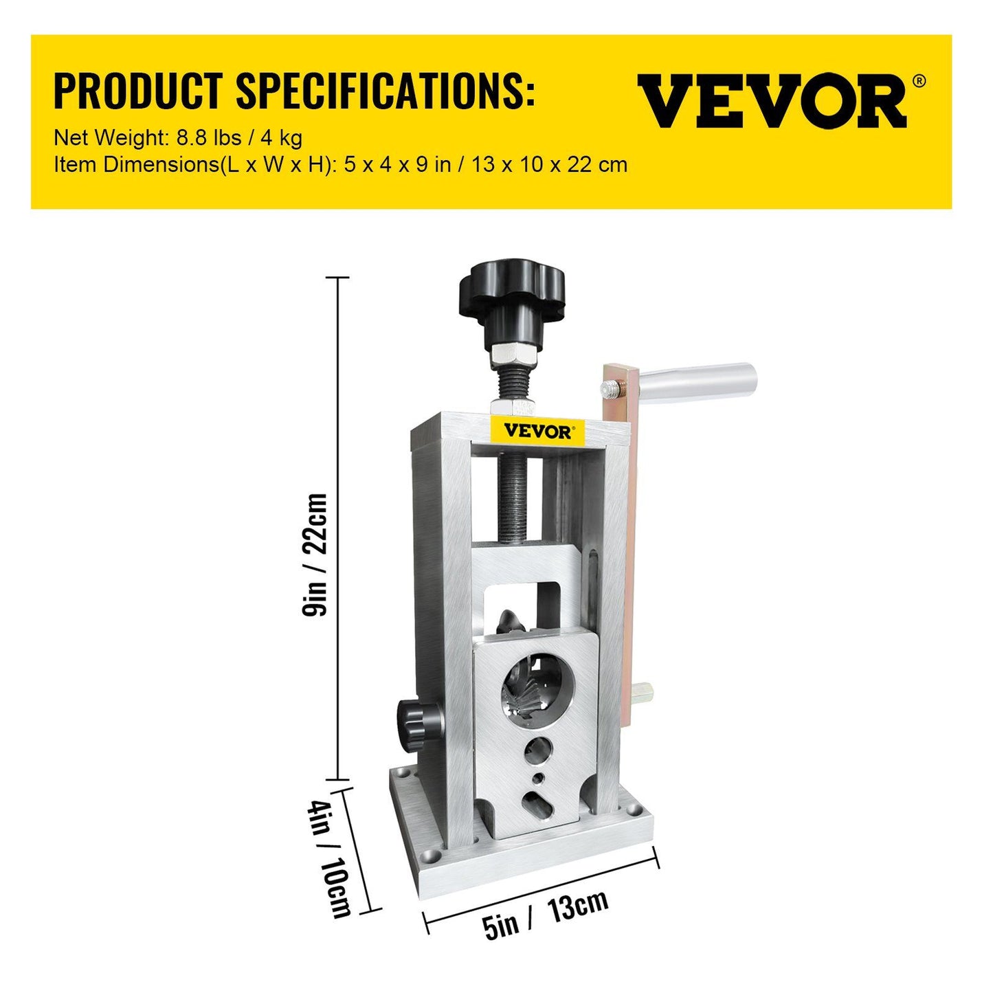 Wire Stripping Machine, 1.5-40 mm Drill Powered, Manual Copper Stripper w Heat Treated Steel Ultra Long V952-S420W15MM38MM1LM9V0