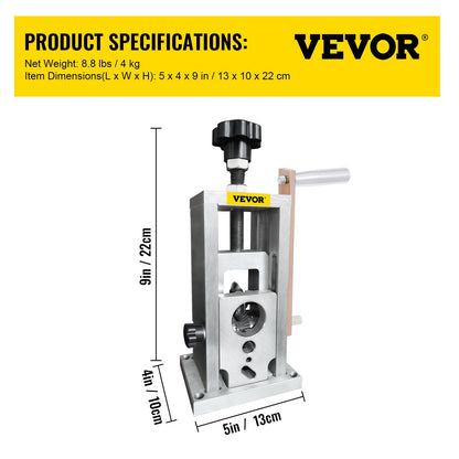 Wire Stripping Machine, 1.5-40 mm Drill Powered, Manual Copper Stripper w Heat Treated Steel Ultra Long V952-S420W15MM38MM1LM9V0