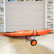 Adjustable Kayak Cart Canoe Boat Carrier 450lbs Load with 12'' Solid Tires V952-S450LBS12INCHFZNLV0