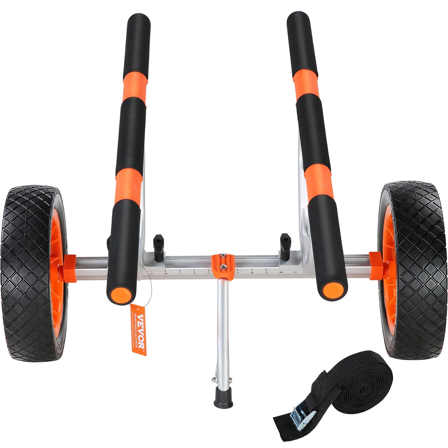 Adjustable Kayak Cart Canoe Boat Carrier 450lbs Load with 12'' Solid Tires V952-S450LBS12INCHFZNLV0