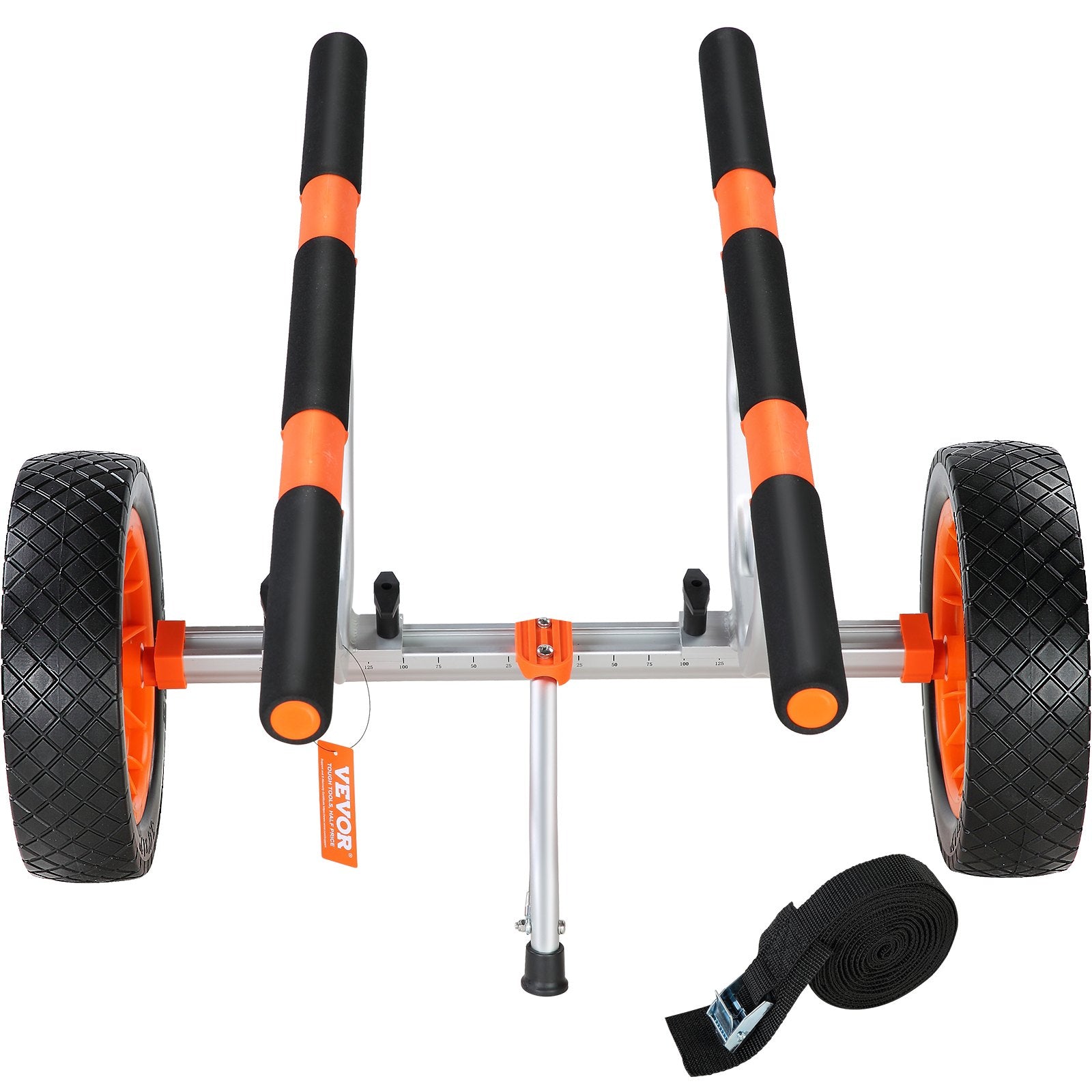 Adjustable Kayak Cart Canoe Boat Carrier 450lbs Load with 12'' Solid Tires V952-S450LBS12INCHFZNLV0