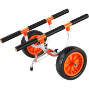Adjustable Kayak Cart Canoe Boat Carrier 450lbs Load with 12'' Solid Tires V952-S450LBS12INCHFZNLV0