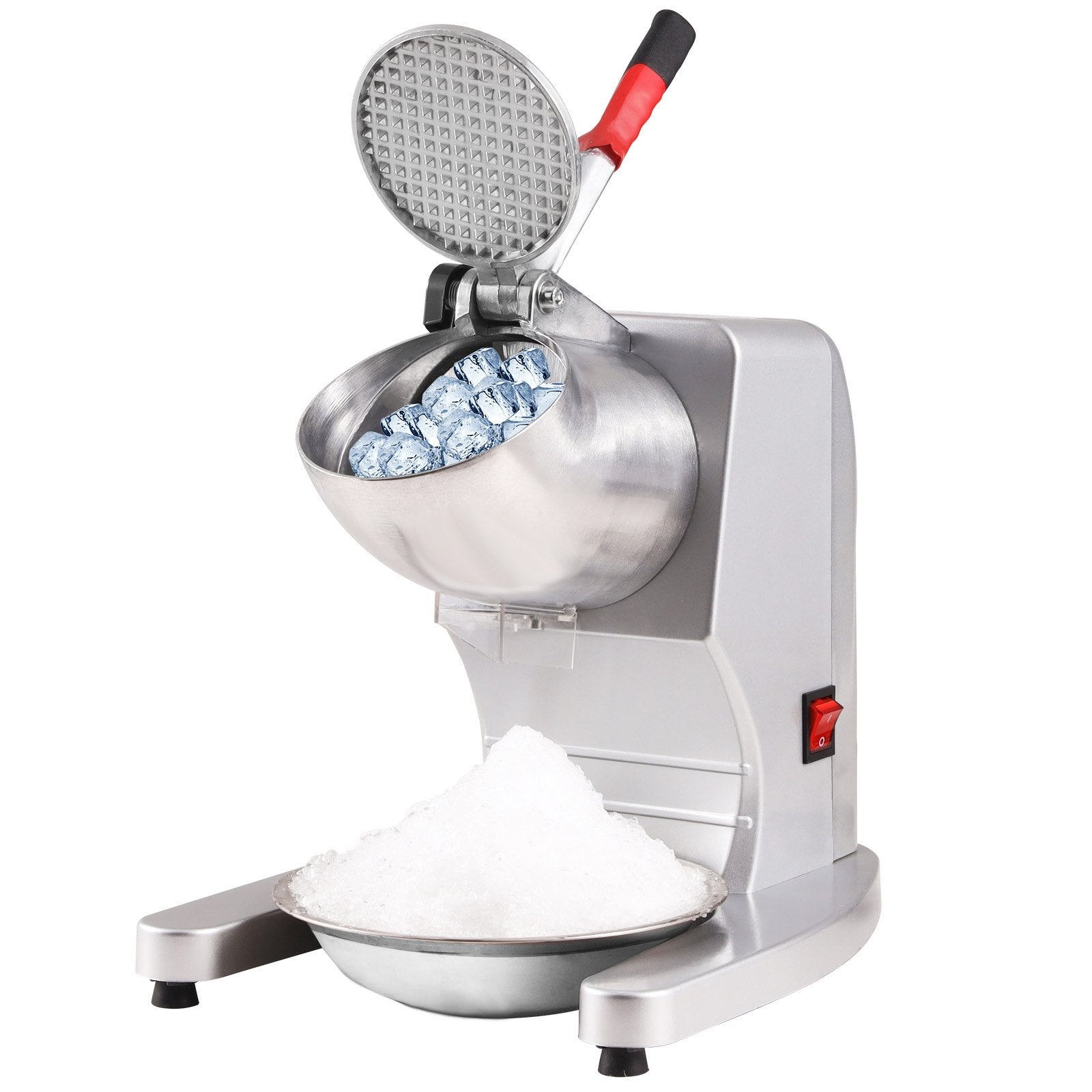 Ice Crushers Machine, 220lbs Per Hour Electric Snow Cone Maker with 4 Blades, 300W Electric Ice Crusher with V952-SBJBXS220300WSNSVV3