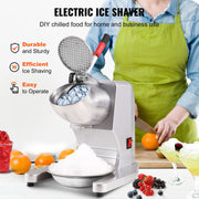 Ice Crushers Machine, 220lbs Per Hour Electric Snow Cone Maker with 4 Blades, 300W Electric Ice Crusher with V952-SBJBXS220300WSNSVV3