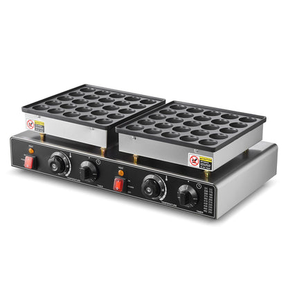 50PCS Mini Dutch Pancake Maker, Non-stick Stainless Steel Dorayaki Baker, 1800W Commercial Electric V952-SBJNP-543-50X0001002V3