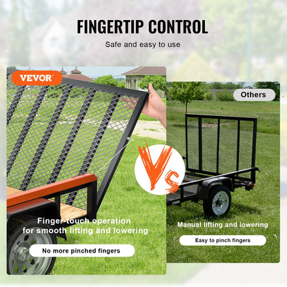 2-Sided Trailer Tailgate Lift Assist, 163 kg Load Capacity, Compatible with Open Utility Trailer Tailgate and V952-SBKCWMSJXTJSHQYWHV0