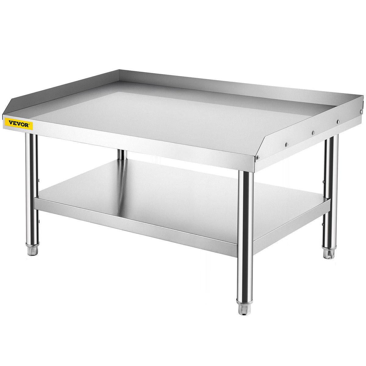 Stainless Steel Equipment Grill Stand, 122 x 76 x 61cm Stainless Table, Grill Stand Table with Adjustable V952-SBSKTBD4830INXAETV0