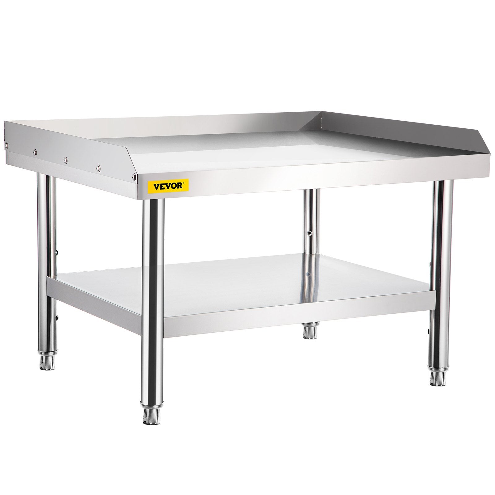 Stainless Steel Equipment Grill Stand, 122 x 76 x 61cm Stainless Table, Grill Stand Table with Adjustable V952-SBSKTBD4830INXAETV0