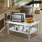 Stainless Steel Equipment Grill Stand, 152x76x61 cm Stainless Table, Grill Stand Table with Adjustable V952-SBSKTBD6030INLDMMV0