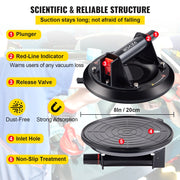 Glass Suction Cup, 8'' Vacuum Suction Cup, 220lbs Load Capacity Vacuum Glass Lifter with Plastic Handle, V952-SBXPSLSBB-8IN2NBOV0
