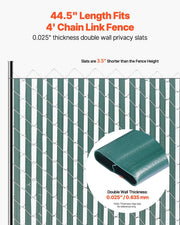 Bottom Locking Privacy Slats, Double-Wall Vertical Bottom-Locking Slats for Chain-Link Fence, High-Density V952-SBYSBTSBPE4F2D64PV0