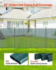 Bottom Locking Privacy Slats, Double-Wall Vertical Bottom-Locking Slats for Chain-Link Fence, High-Density V952-SBYSBTSBPE4F2D64PV0