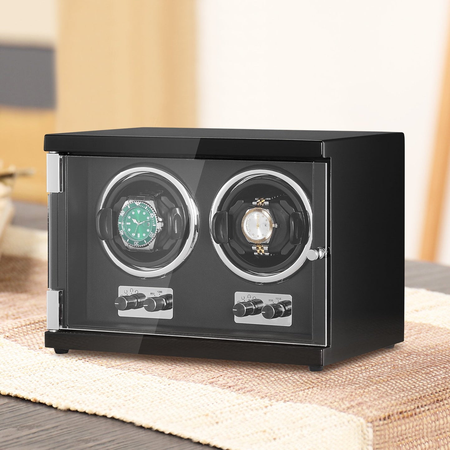 Watch Winder, Dual Watch Winder for Men's and Women's Automatic Watch, with 2 Super Quiet Japanese Mabuchi V952-SBZDSLH2Z0001PWIXV3