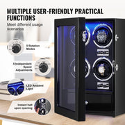 Watch Winder, Watch Winder for 4 Men's and Women's Automatic Watches, with 4 Super Quiet Japanese Mabuchi V952-SBZDSLH4Z000JJWPBV3