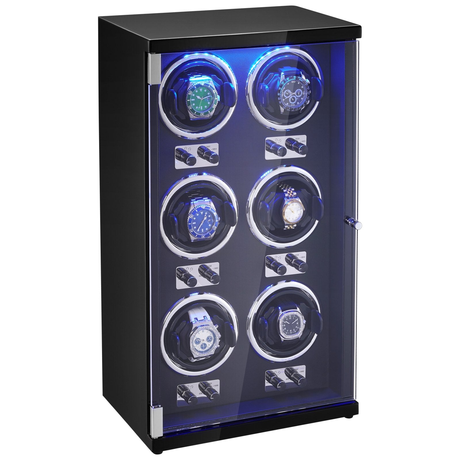 Watch Winder, Watch Winder for 6 Men's and Women's Automatic Watches, with 6 Super Quiet Japanese Mabuchi V952-SBZDSLH6Z0009EZVIV3