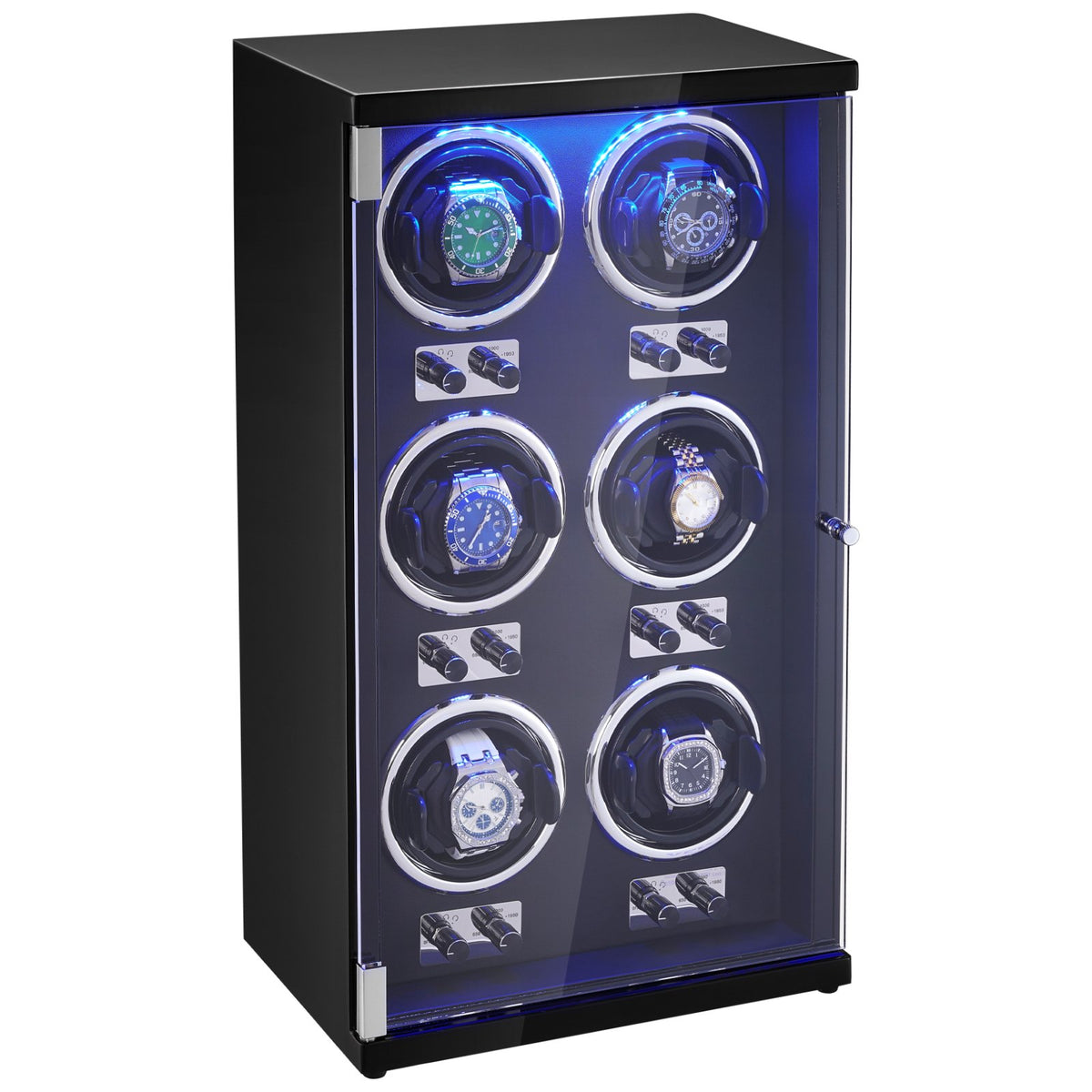 Watch Winder, Watch Winder for 6 Men's and Women's Automatic Watches, with 6 Super Quiet Japanese Mabuchi V952-SBZDSLH6Z0009EZVIV3