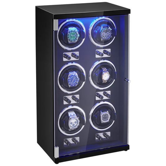 Watch Winder, Watch Winder for 6 Men's and Women's Automatic Watches, with 6 Super Quiet Japanese Mabuchi V952-SBZDSLH6Z0009EZVIV3