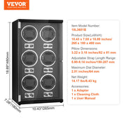 Watch Winder, Watch Winder for 6 Men's and Women's Automatic Watches, with 6 Super Quiet Japanese Mabuchi V952-SBZDSLH6Z0009EZVIV3
