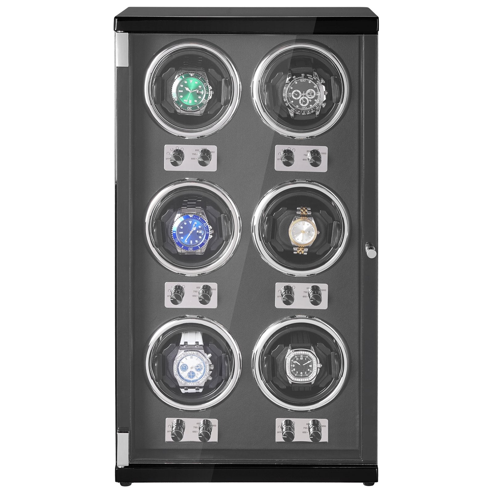 Watch Winder, Watch Winder for 6 Men's and Women's Automatic Watches, with 6 Super Quiet Japanese Mabuchi V952-SBZDSLH6Z0009EZVIV3