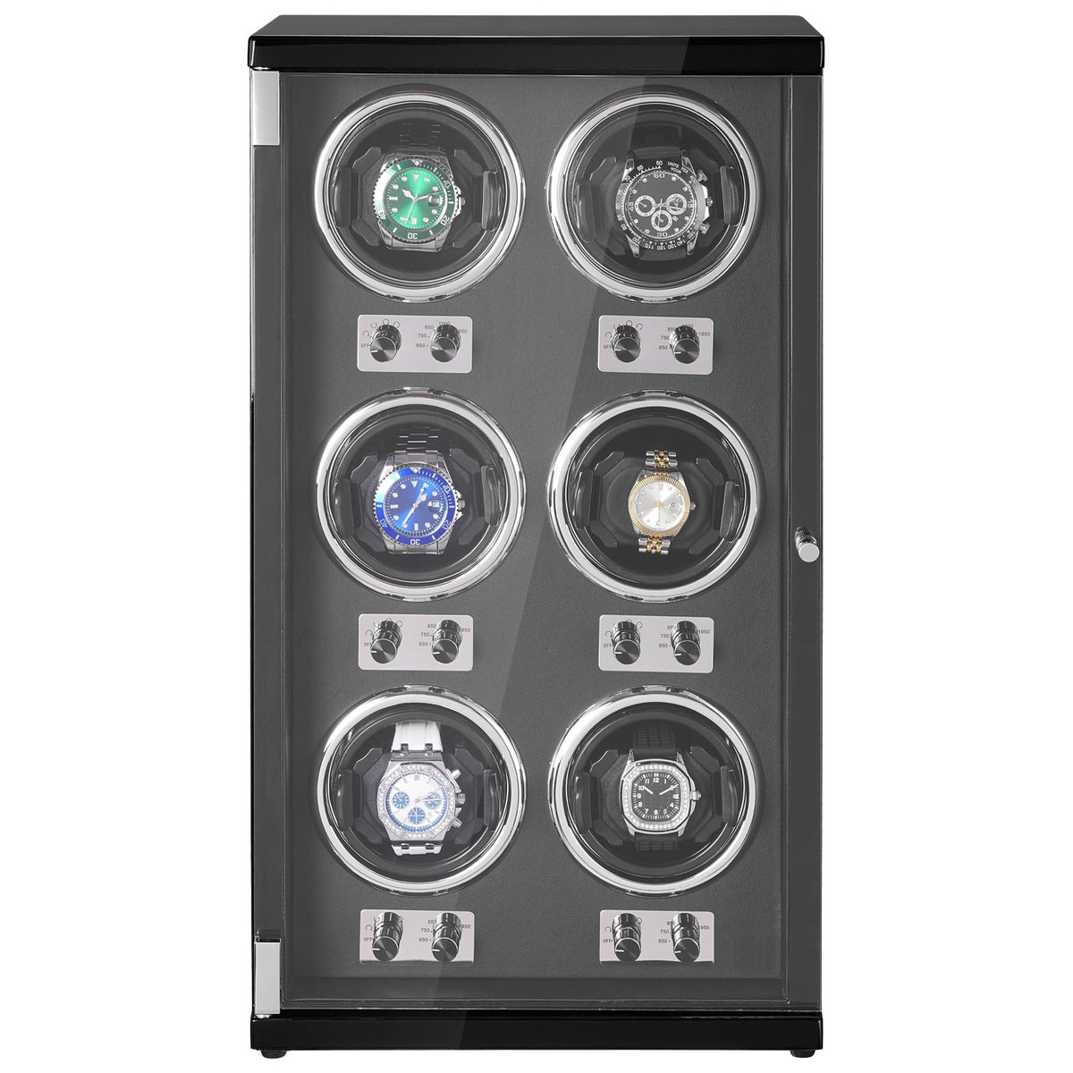 Watch Winder, Watch Winder for 6 Men's and Women's Automatic Watches, with 6 Super Quiet Japanese Mabuchi V952-SBZDSLH6Z0009EZVIV3