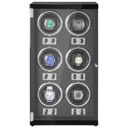 Watch Winder, Watch Winder for 6 Men's and Women's Automatic Watches, with 6 Super Quiet Japanese Mabuchi V952-SBZDSLH6Z0009EZVIV3