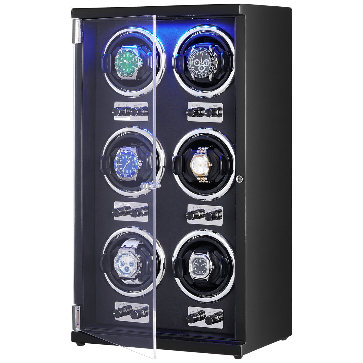 Watch Winder, Watch Winder for 6 Men's and Women's Automatic Watches, with 6 Super Quiet Japanese Mabuchi V952-SBZDSLH6Z0009EZVIV3