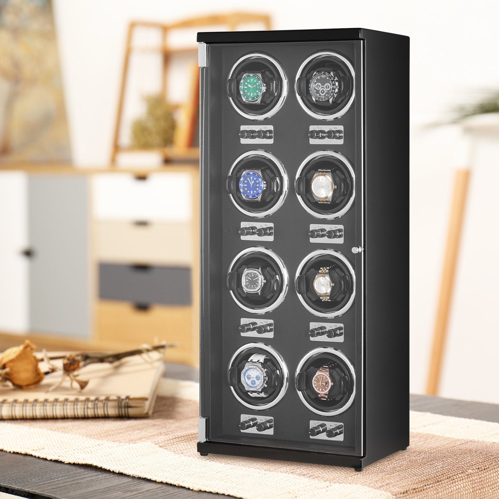 Watch Winder, Watch Winder for 8 Men's and Women's Automatic Watches, with 8 Super Quiet Japanese Mabuchi V952-SBZDSLH8Z0008YD62V3