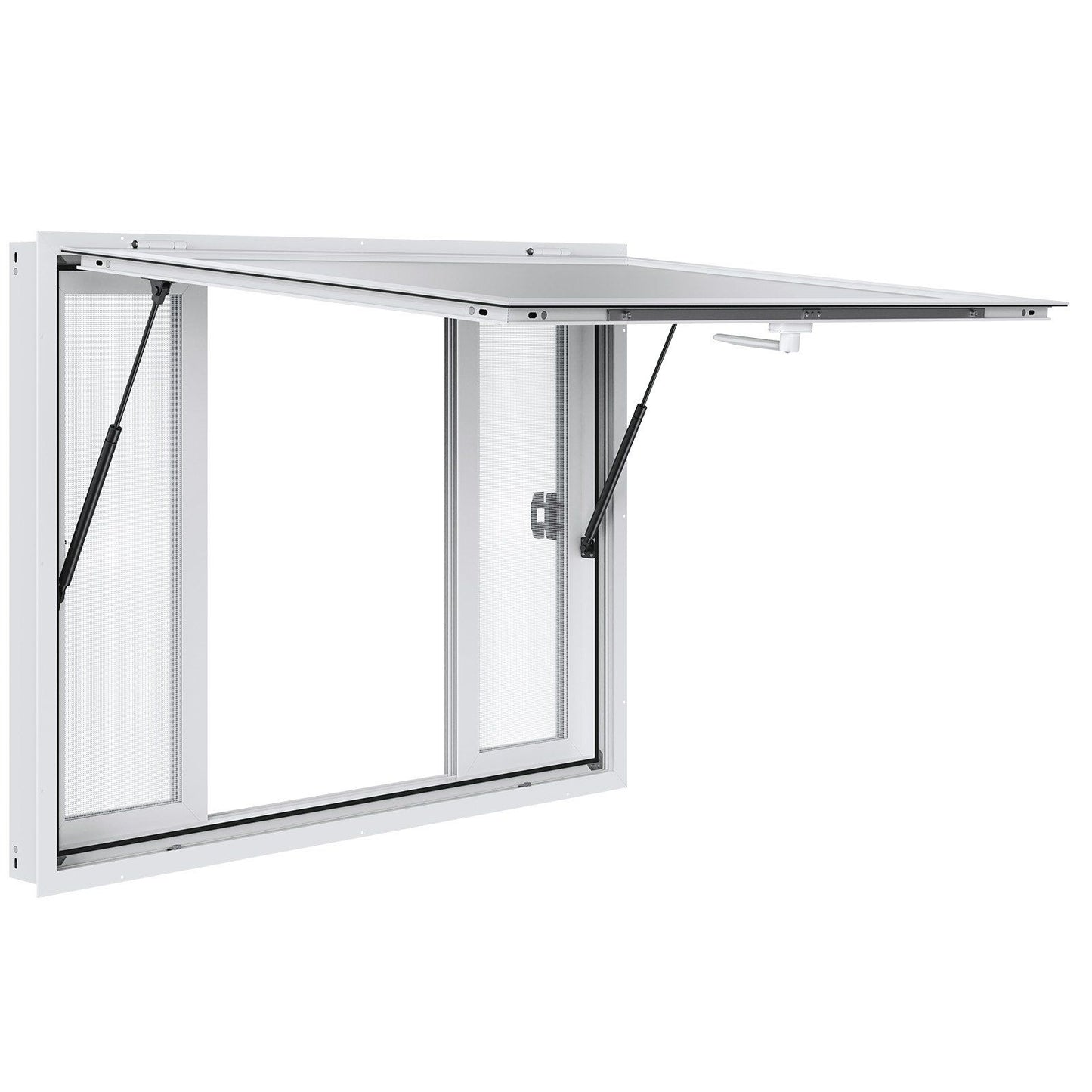 Concession Window 48"x36", Aluminum Alloy Food Truck Service Window with 4 Horizontal Sliding Windows & V952-SCFWCK36X48IIEGMJV0