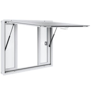 Concession Window 48"x36", Aluminum Alloy Food Truck Service Window with 4 Horizontal Sliding Windows & V952-SCFWCK36X48IIEGMJV0