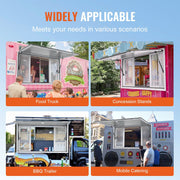 Concession Window 48"x36", Aluminum Alloy Food Truck Service Window with 4 Horizontal Sliding Windows & V952-SCFWCK36X48IIEGMJV0
