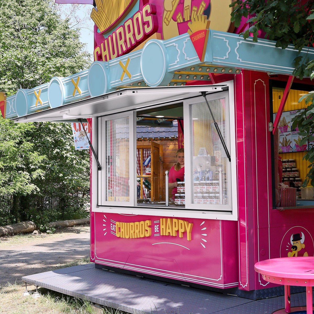 Concession Window 48"x36", Aluminum Alloy Food Truck Service Window with 4 Horizontal Sliding Windows & V952-SCFWCK36X48IIEGMJV0
