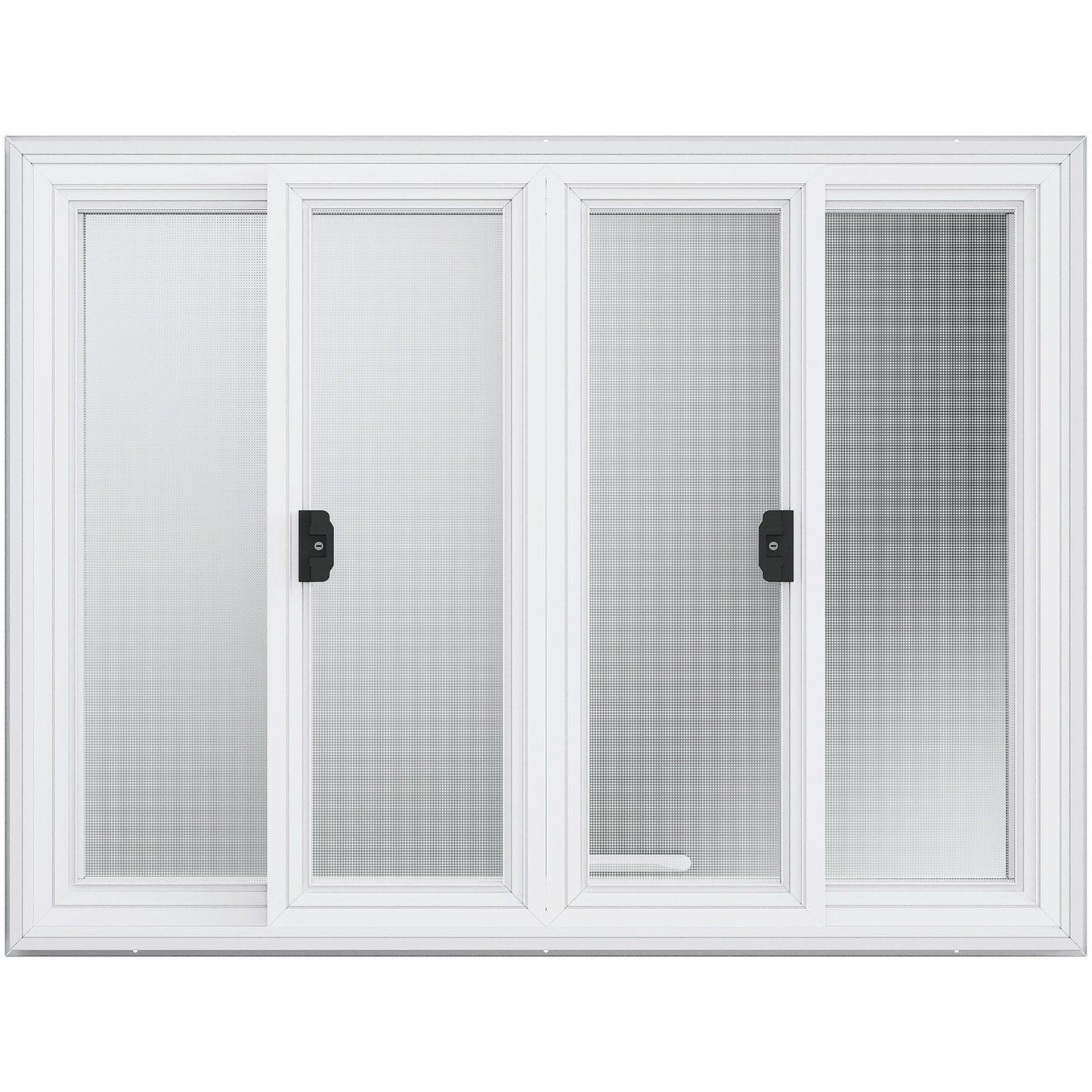 Concession Window 48"x36", Aluminum Alloy Food Truck Service Window with 4 Horizontal Sliding Windows & V952-SCFWCK36X48IIEGMJV0