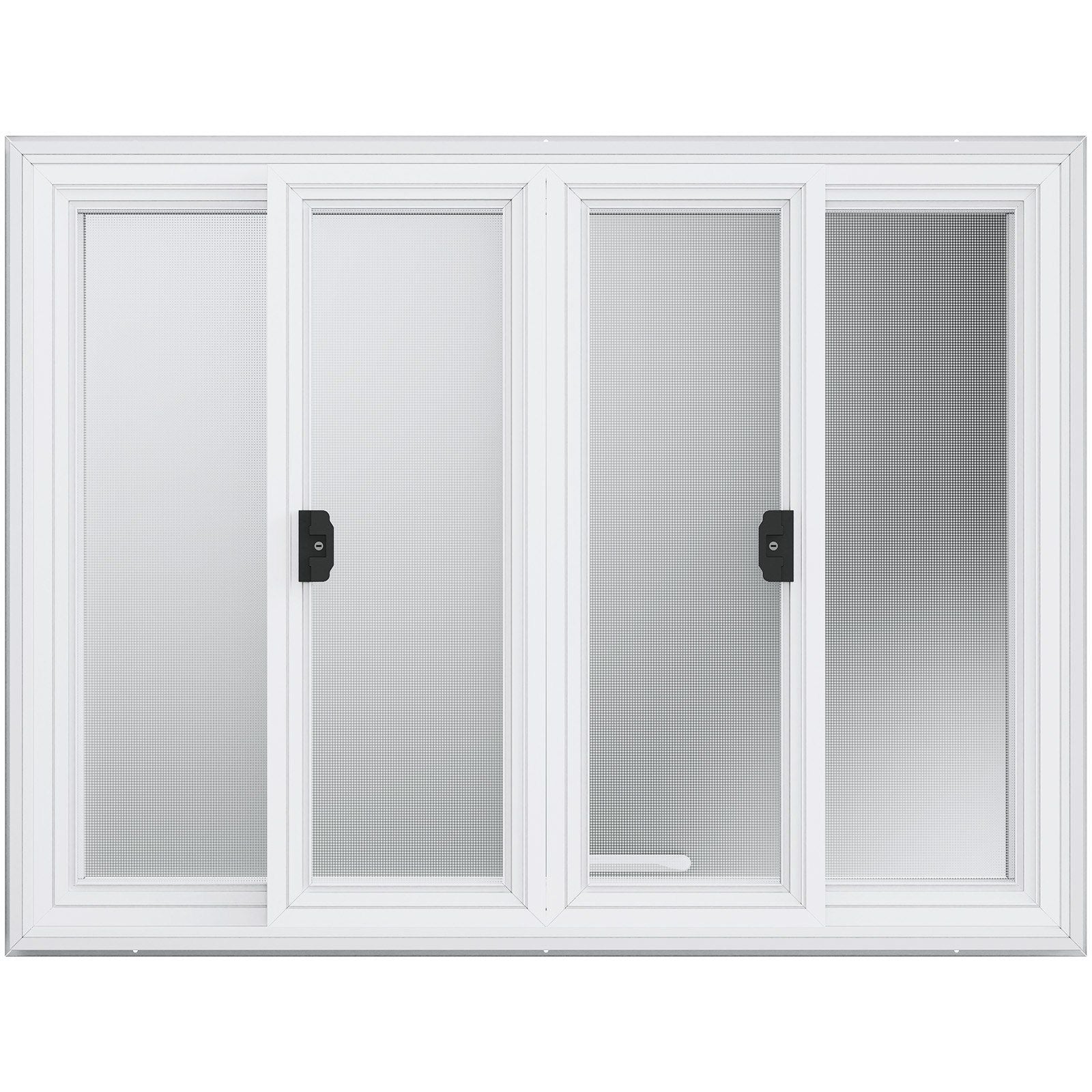 Concession Window 48"x36", Aluminum Alloy Food Truck Service Window with 4 Horizontal Sliding Windows & V952-SCFWCK36X48IIEGMJV0