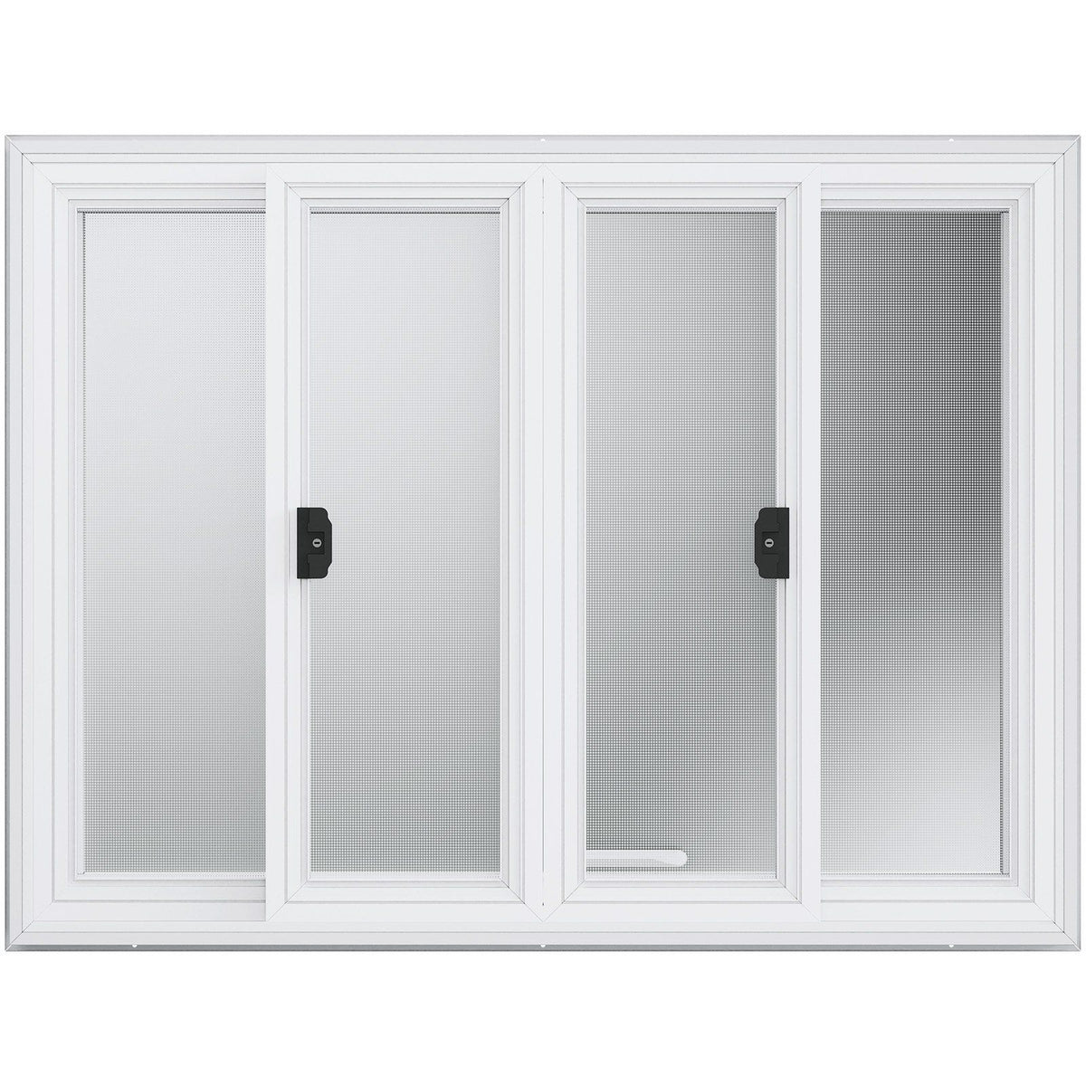 Concession Window 48"x36", Aluminum Alloy Food Truck Service Window with 4 Horizontal Sliding Windows & V952-SCFWCK36X48IIEGMJV0