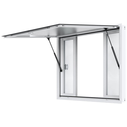 Concession Window for Food Truck, 1220x915 mm Aluminum Alloy Service Window, Up to 85 Degrees Serving Window V952-SCFWCK4836YCMH67OV0