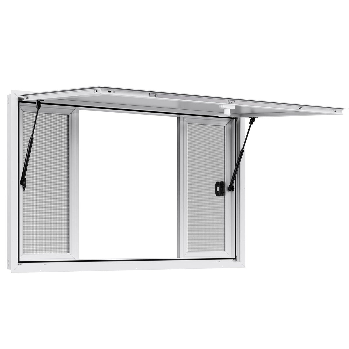 Concession Window 1346x838 mm, Aluminum Alloy Service Window for Food Truck, Up to 85 Degrees Stand Serving V952-SCFWCK5333YC3THT4001V0