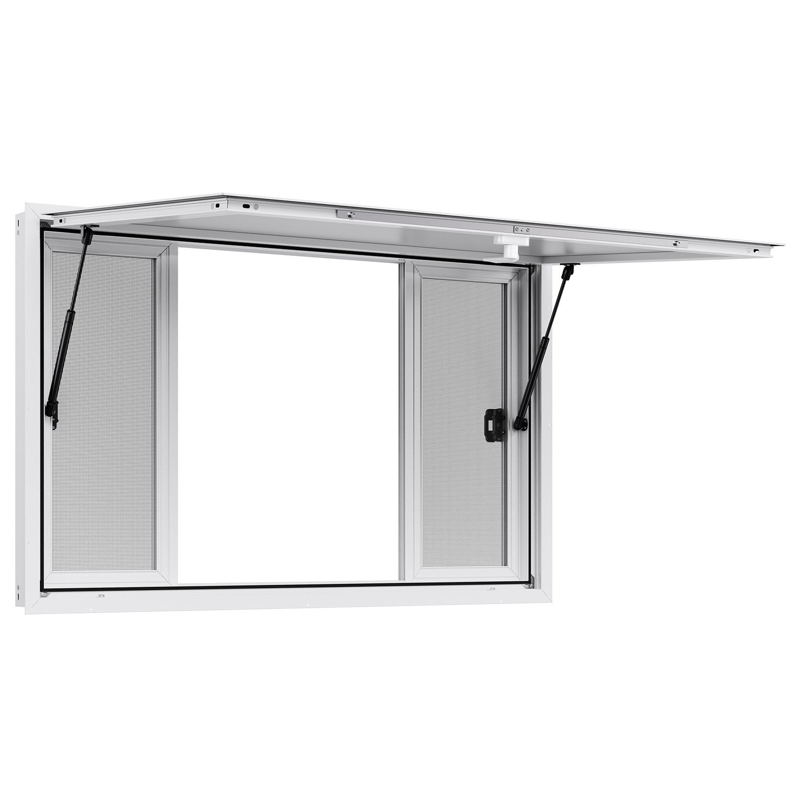 Concession Window 1346x838 mm, Aluminum Alloy Service Window for Food Truck, Up to 85 Degrees Stand Serving V952-SCFWCK5333YC3THT4001V0