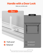 Concession Window 1346x838 mm, Aluminum Alloy Service Window for Food Truck, Up to 85 Degrees Stand Serving V952-SCFWCK5333YC3THT4001V0