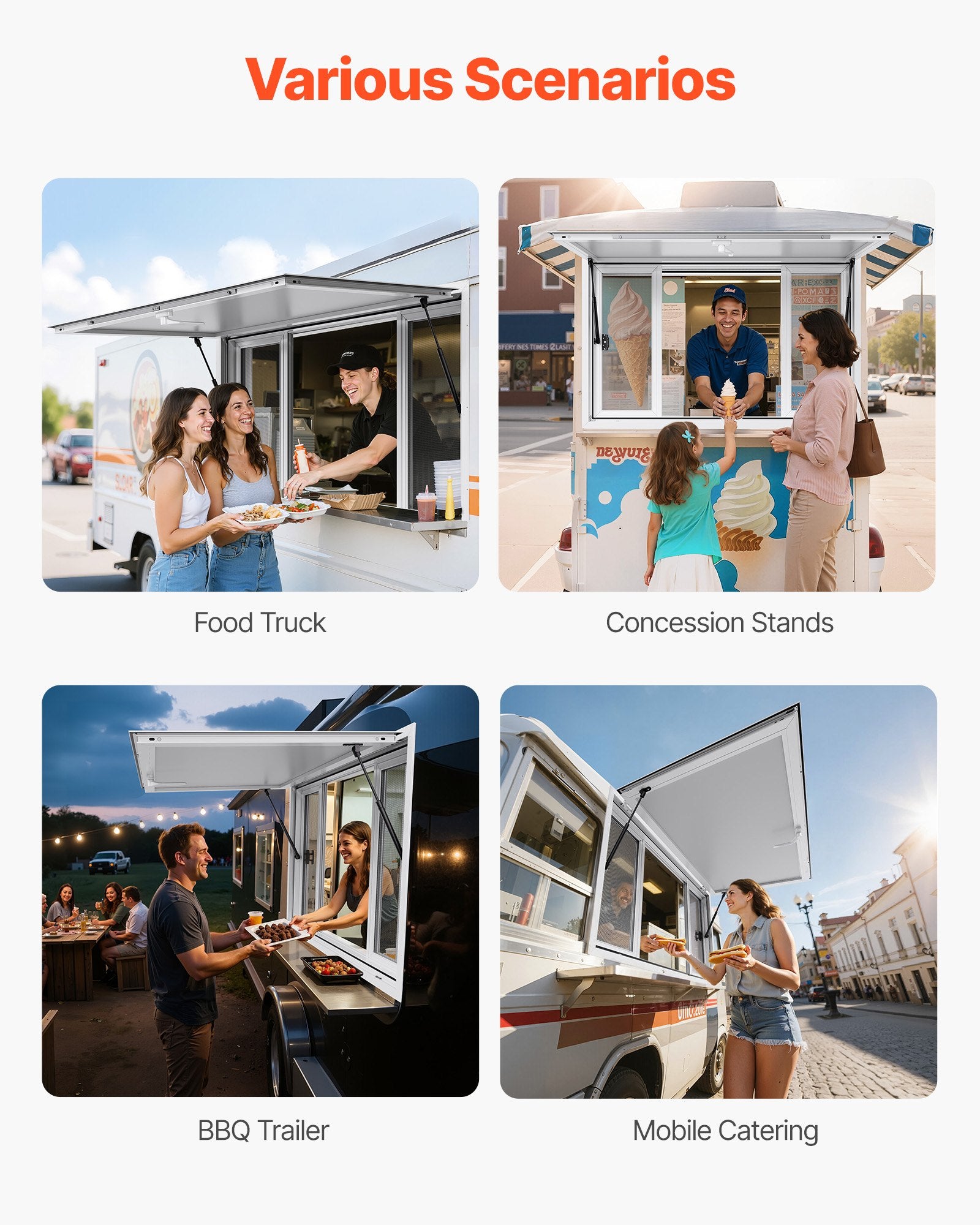 Concession Window 1346x838 mm, Aluminum Alloy Service Window for Food Truck, Up to 85 Degrees Stand Serving V952-SCFWCK5333YC3THT4001V0